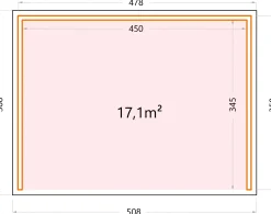 Telluria Pavillon Singolo 4836 lichtgrau 478 x 358 cm