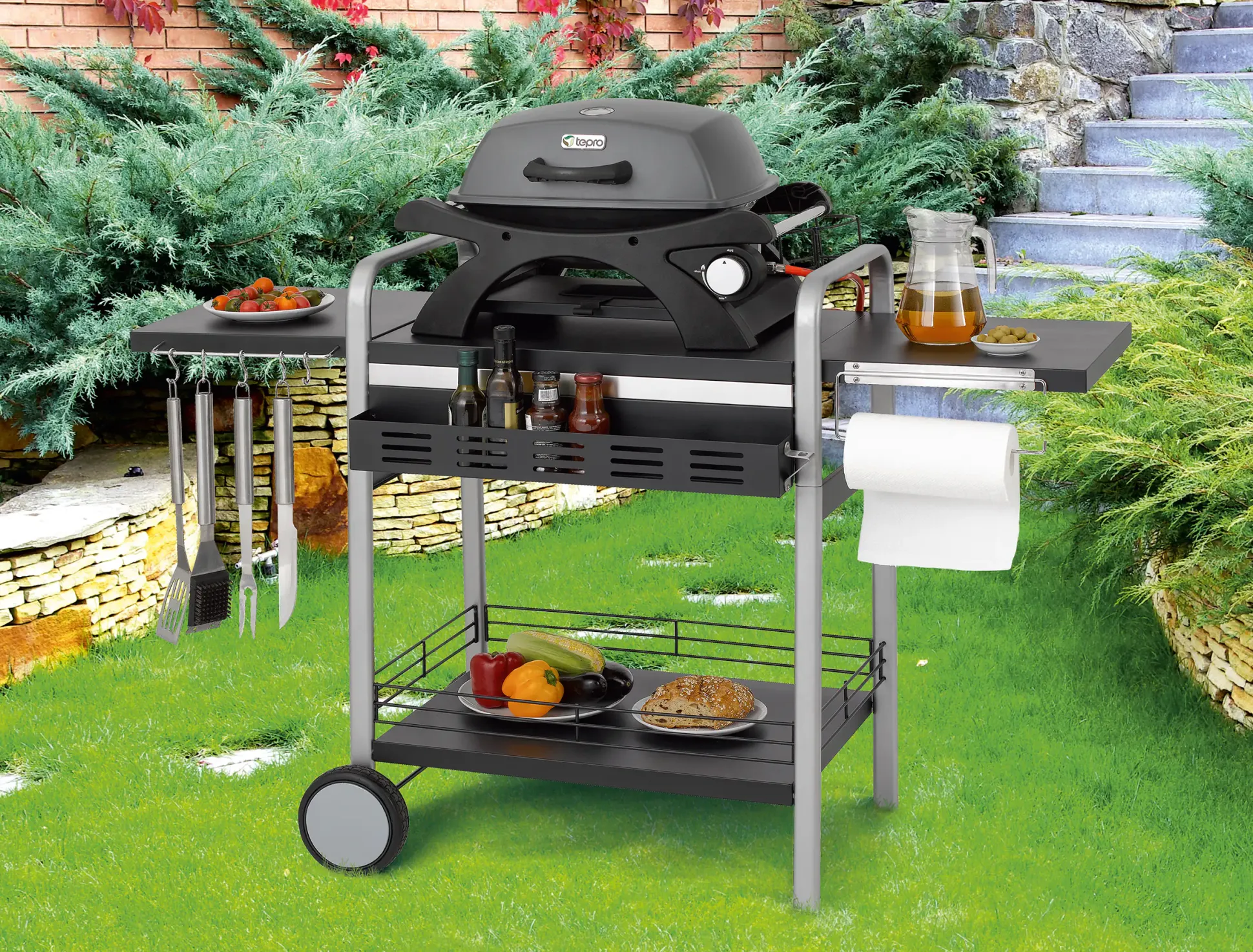 Tepro Universal BBQ Tisch schwarz silber