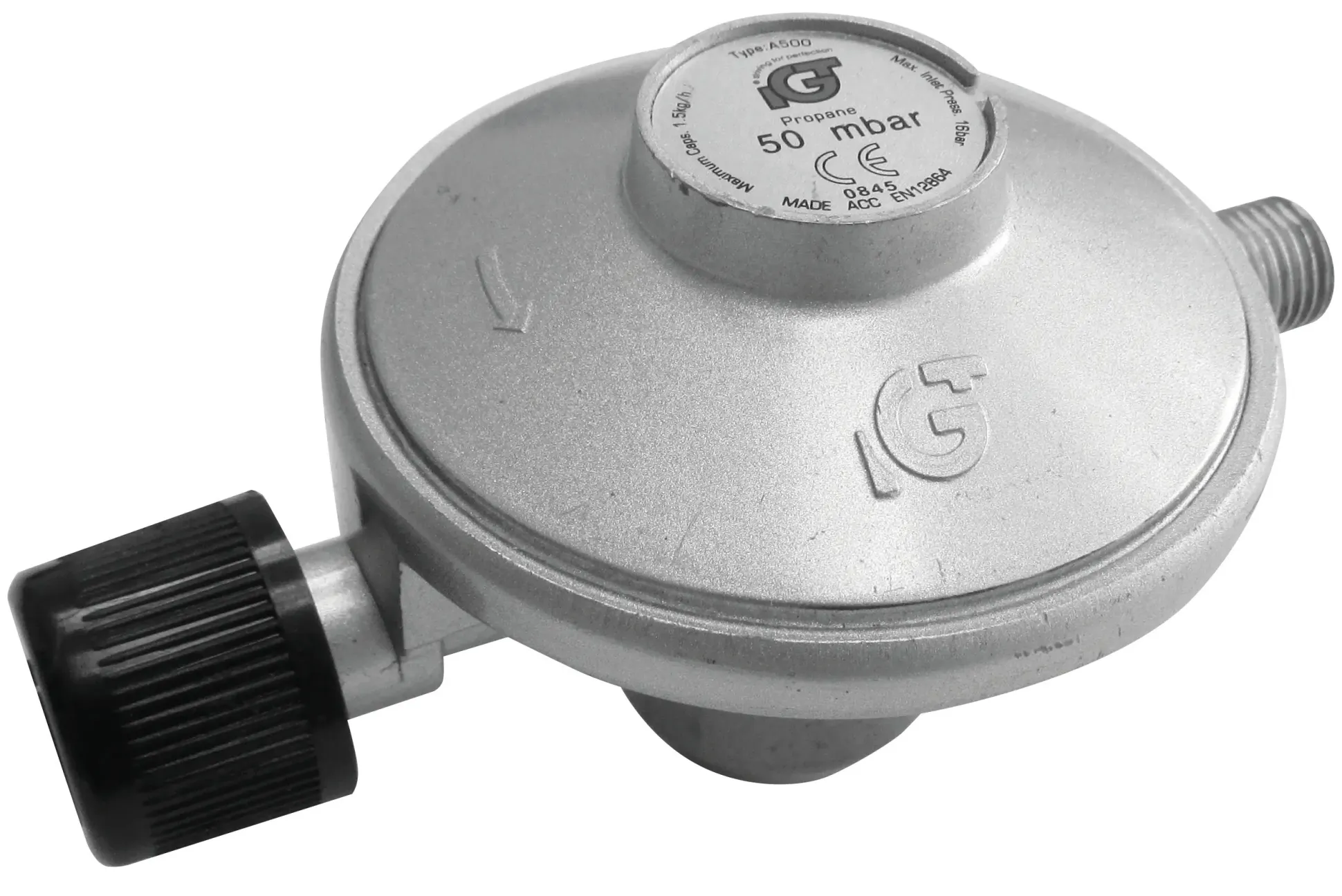 tepro Gaskartuschen-Druckregler Universalgewinde silber