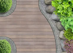 Terrassendiele Bangkirai 275 x 14,5 x 2,5 cm grob/fein unbehandelt