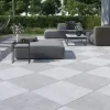 Terrassenplatte Feinsteinzeug Malmo Silver 60 x 60 cm silber