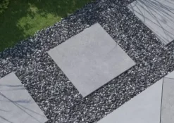 Terrassenplatte Feinsteinzeug Malmo Silver 60 x 60 cm silber