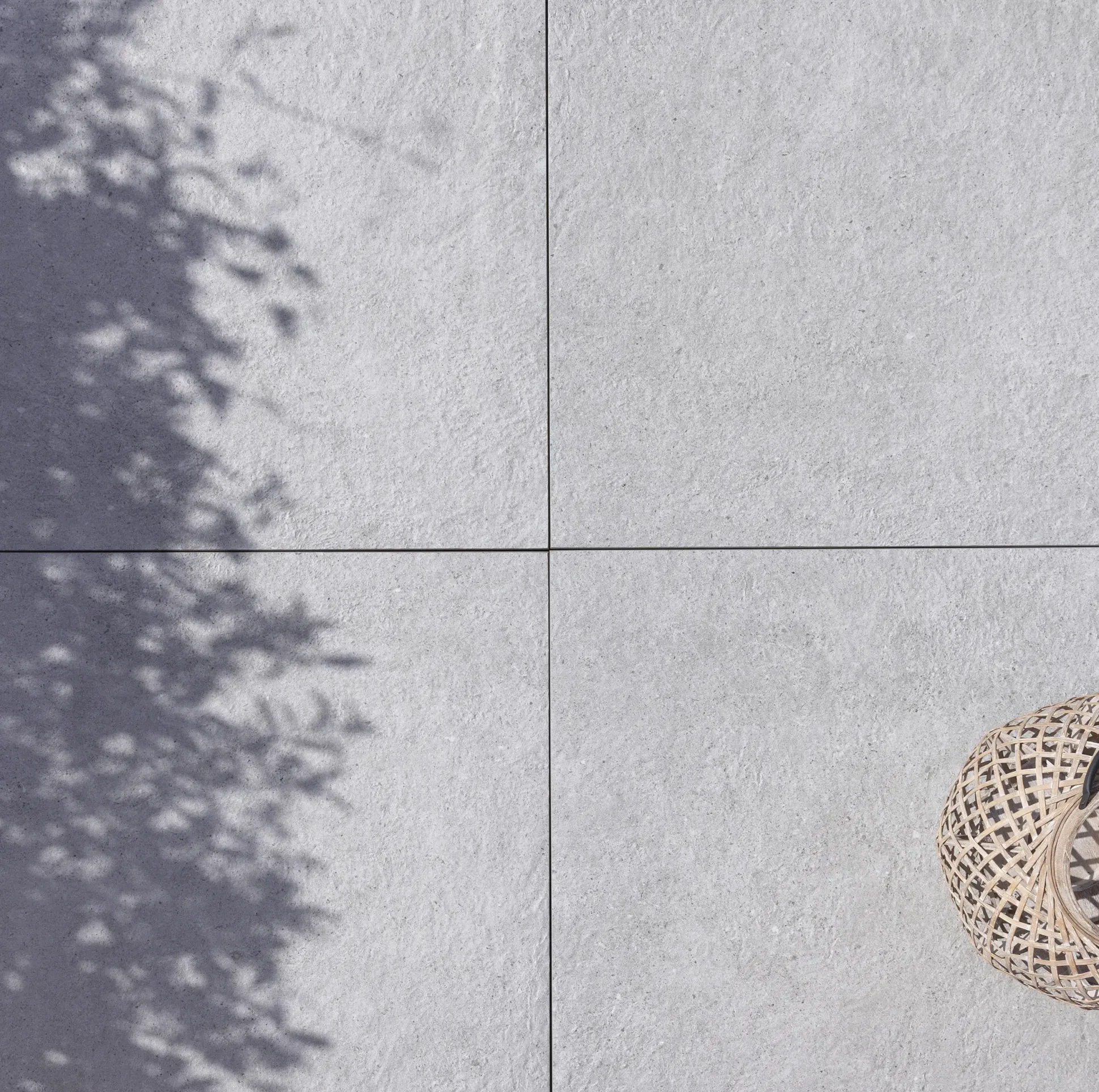Terrassenplatte Feinsteinzeug Malmo Silver 60 x 60 cm silber