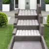Terrassenplatte Feinsteinzeug Miami 60 x 60 x 3 cm grau-beige