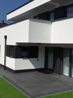 Terrassenplatte Feinsteinzeug Manhatten 60 x 60 x 2 cm schwarz