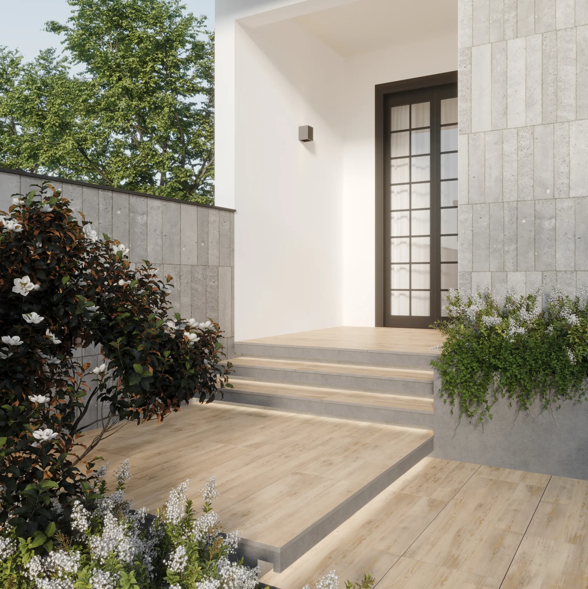 Terrassenplatte Skagen Natural 40 x 120 x 2 cm hellgrau