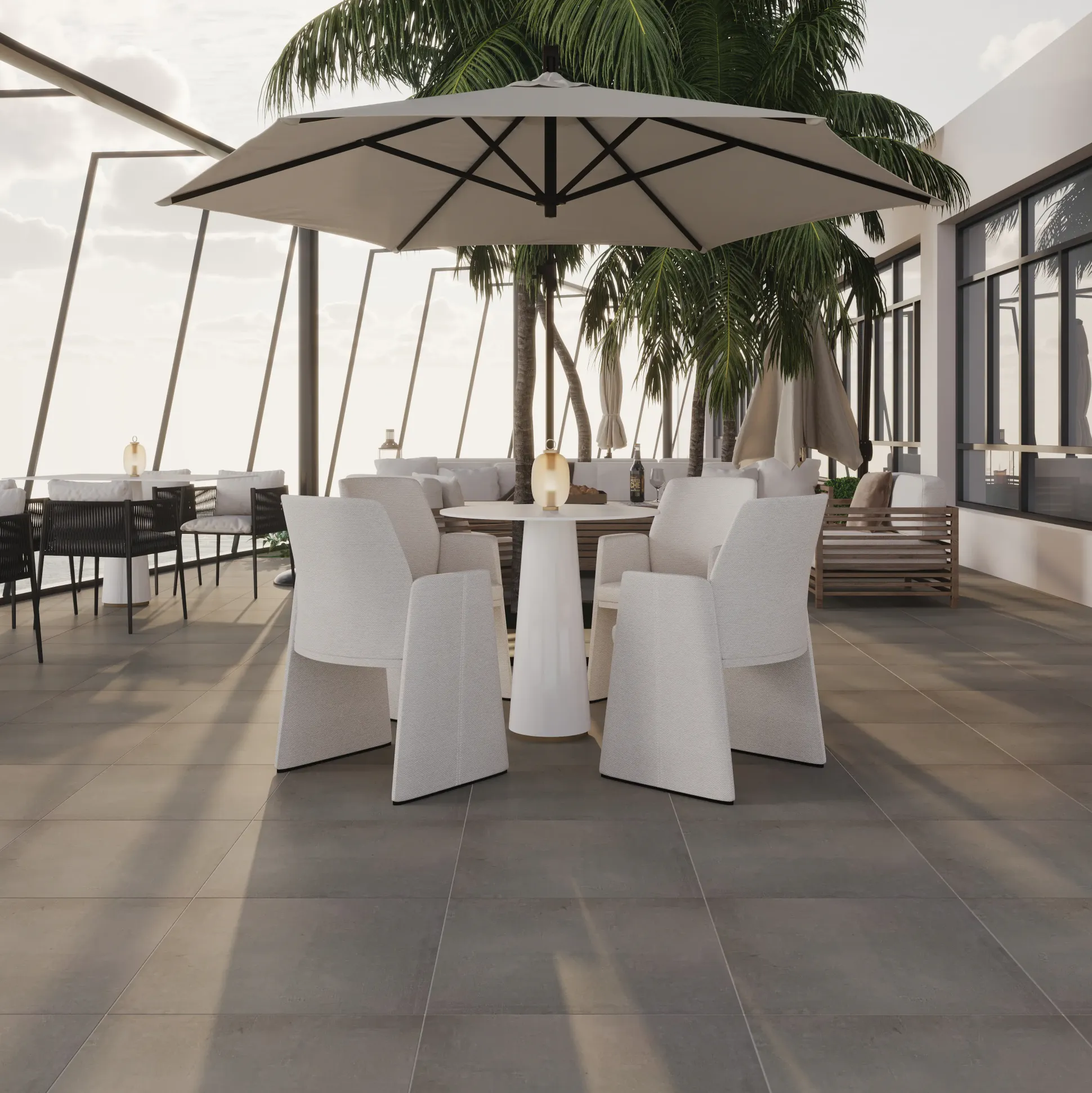 Terrassenplatte Tribeca Taupe 60 x 60 x 2 cm grau