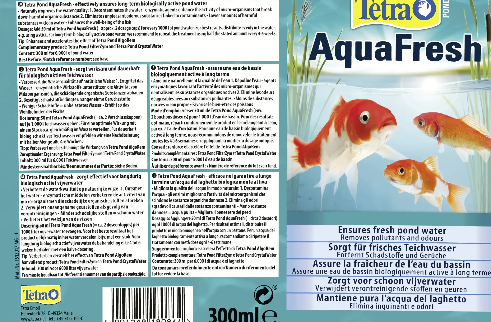 Tetra Pond AquaFresh 300 ml