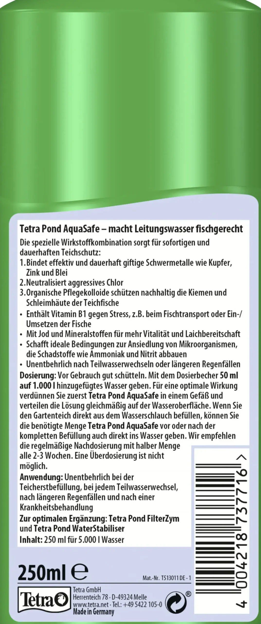 Tetra Pond AquaSafe 250 ml