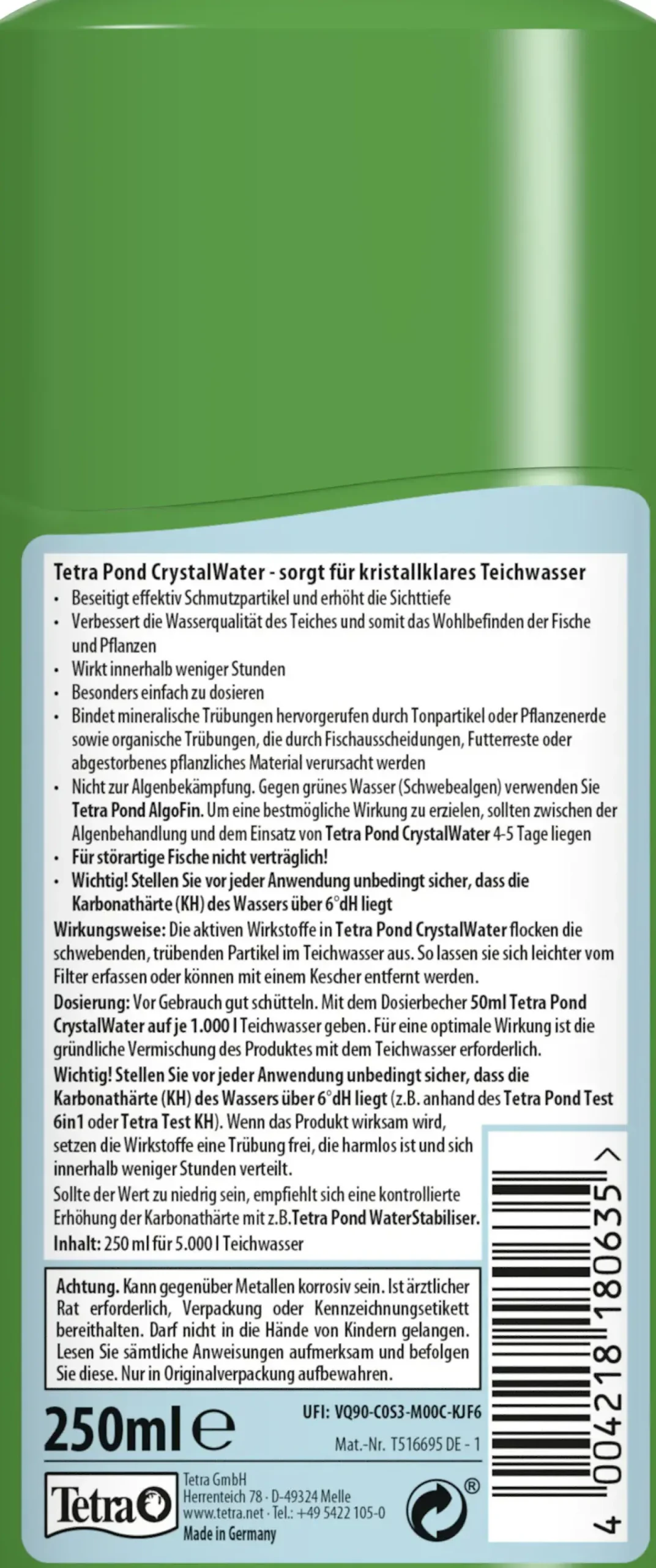 Tetra Pond Crystal Water 250 ml