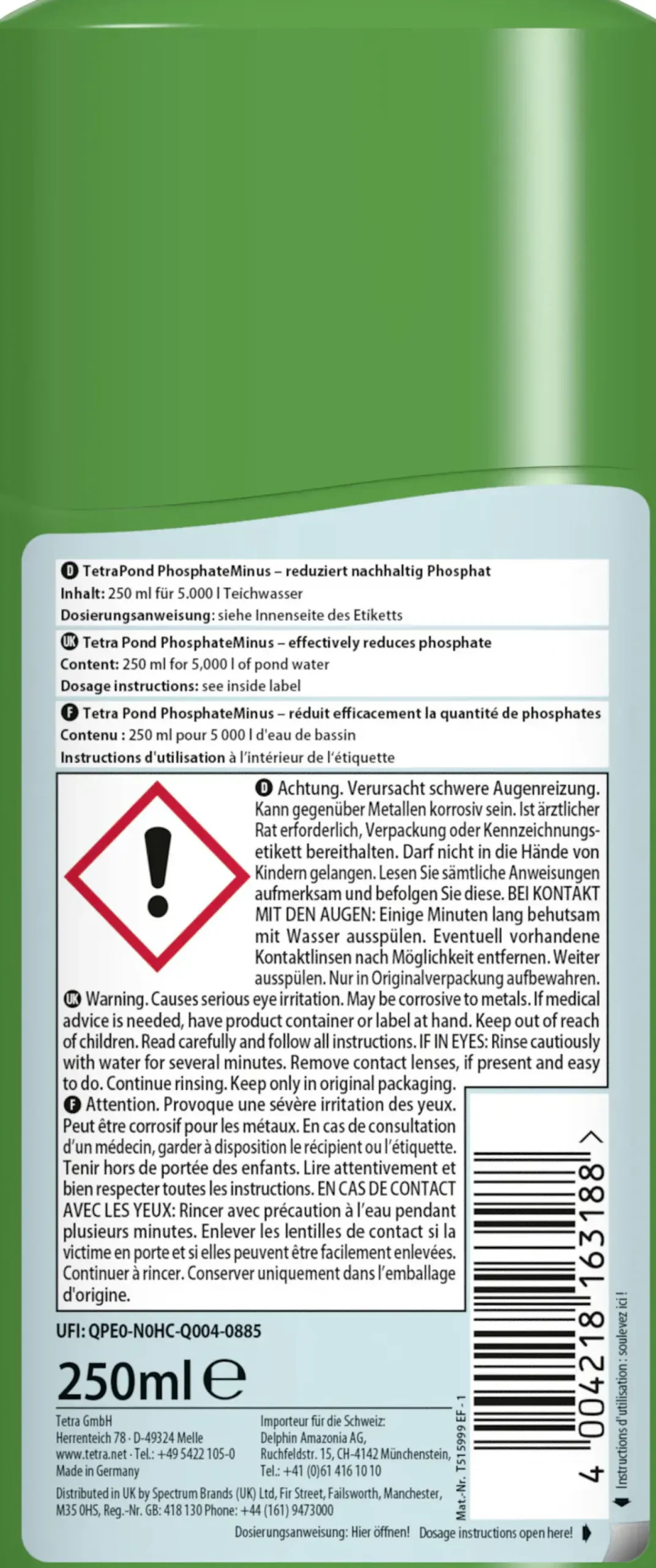 Tetra Pond PhosphateMinus 250 ml