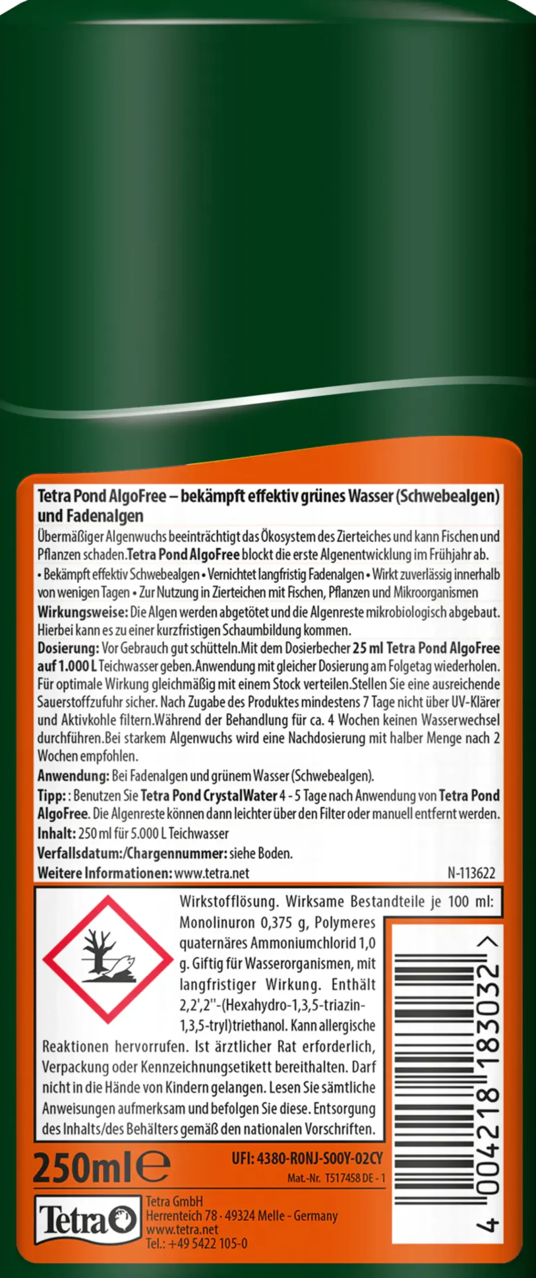 Tetra Wasseraufbereitung AlgoFree 250 ml