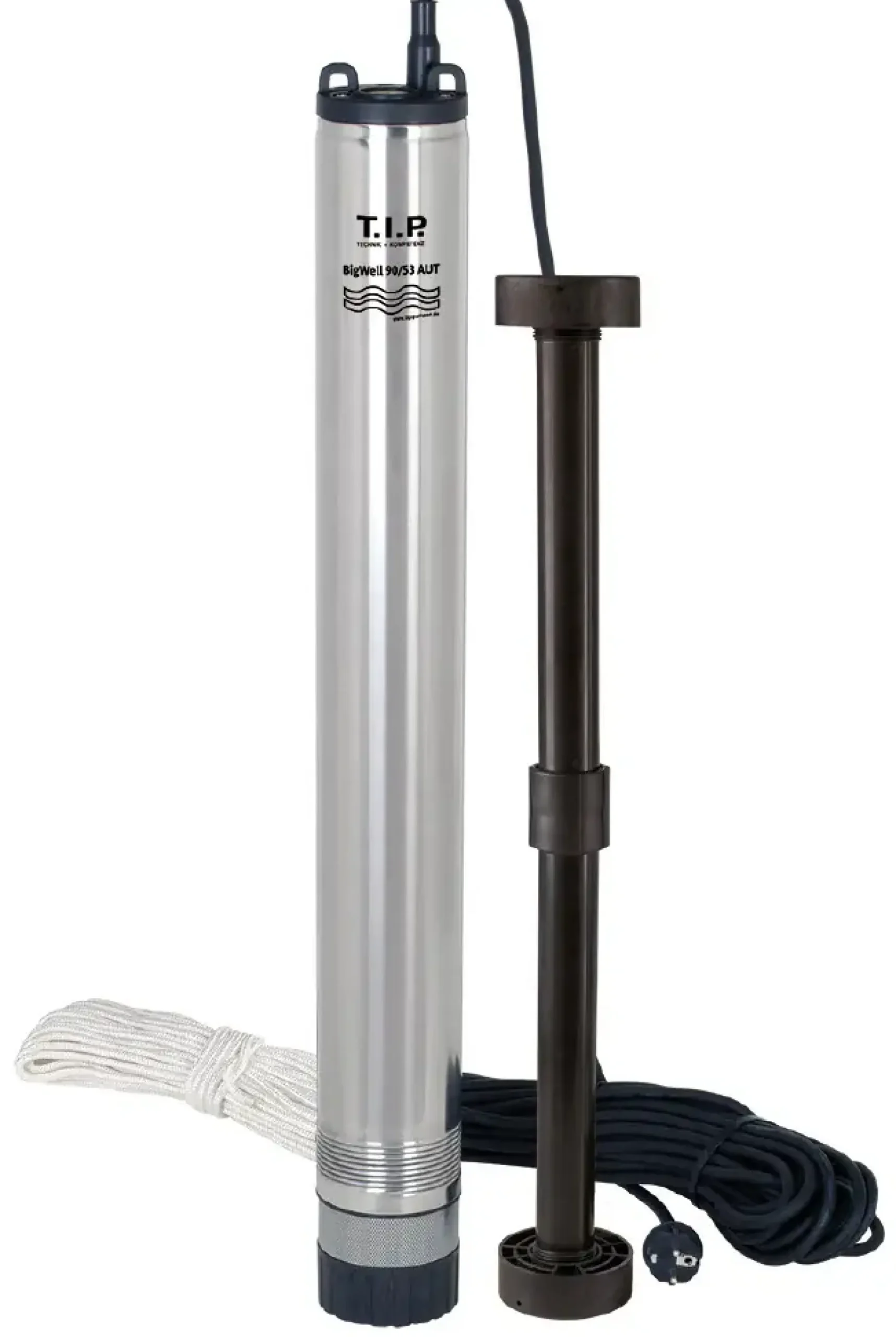 T.I.P. Tiefbrunnenpumpe BigWell 90/53 AUT, 900 Watt, 5.400 l/h, Edelstahl