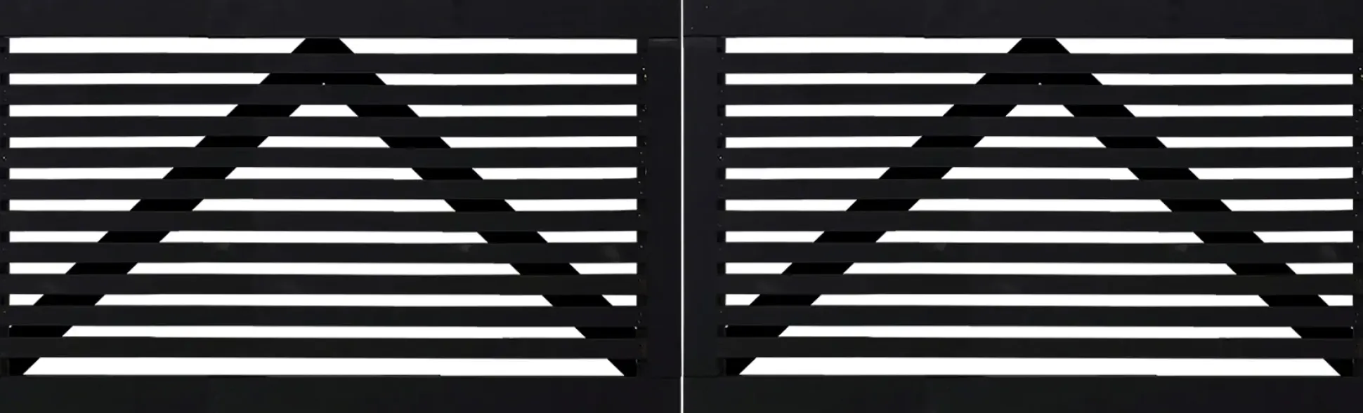 Tokyo Doppeltor - 300 x 90 cm - schwarz