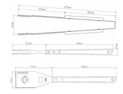 Tramontina Churrasco Grillbesteck-Set 3-teilig
