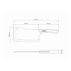 Tramontina Churrasco Hackmesser 32 cm schwarz