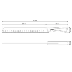 Tramontina Churrasco Schinkenmesser 44 cm schwarz