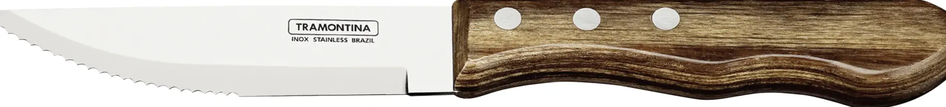 Tramontina Jumbo Steakmesser 25,5 cm Edelstahl mit Holzgriff