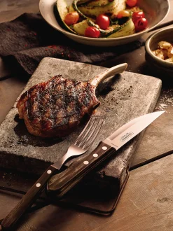 Tramontina Jumbo Steakmesser 25,5 cm Edelstahl mit Holzgriff