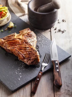 Tramontina Jumbo Steakmesser 25,5 cm Edelstahl mit Holzgriff