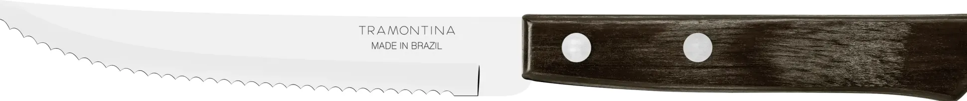 Tramontina Steak- und Pizzamesser 21,5 cm Edelstahl mit Holzgriff