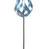 TrendLine Gartenstecker Metall Windrad 140 cm blau