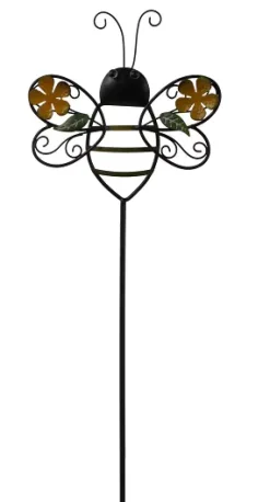 TrendLine Gartenstecker Metall Biene 114 cm mehrfarbig