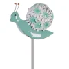 TrendLine Gartenstecker Schnecke Metall 113 x 17 cm türkis/weiß