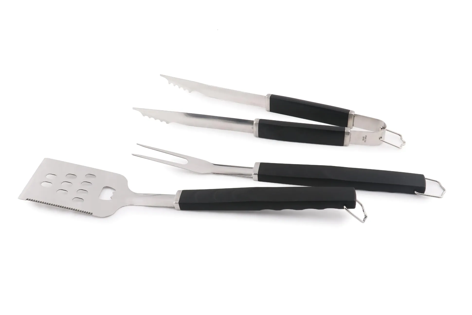 TrendLine Grillbesteck Set Edelstahl mit Kunststoffgriffen