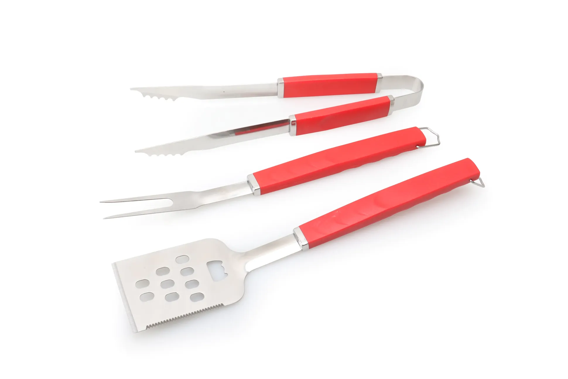 TrendLine Grillbesteck Set Edelstahl mit Kunststoffgriffen