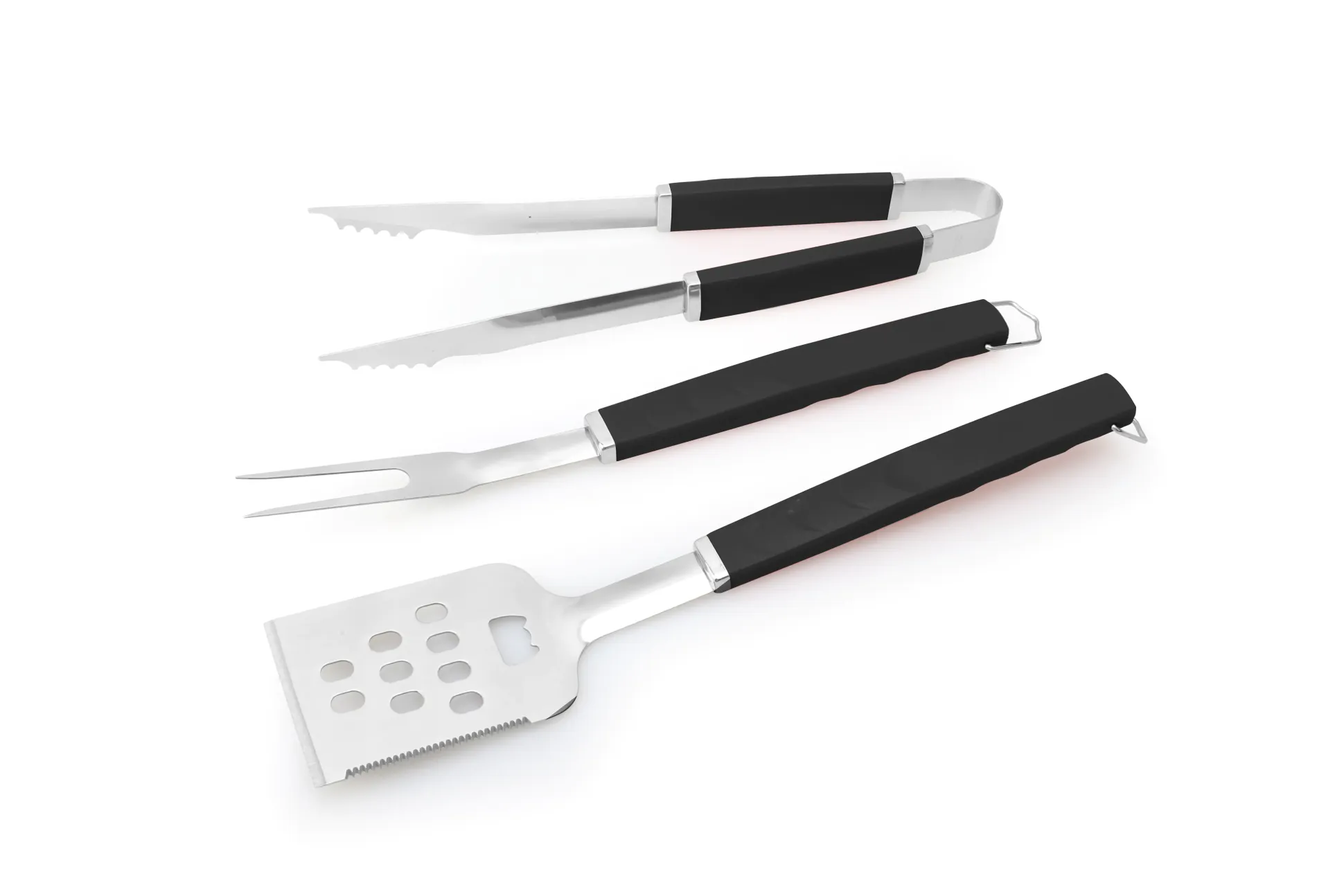 TrendLine Grillbesteck Set Edelstahl mit Kunststoffgriffen