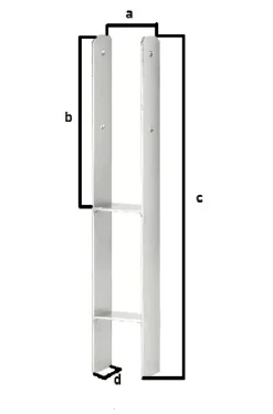 TrendLine H-Pfostenanker 60 x 7,1 x 6 cm