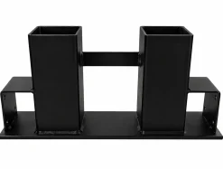 TrendLine Kaminholzstapelhilfe 33 x 10 x 15 cm schwarz