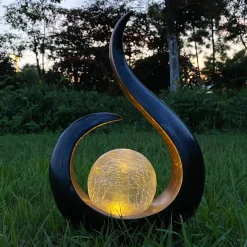 TrendLine LED Solar Tischleuchte mit Glaskugel