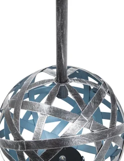 TrendLine LED Solarkugel silber-blau 18 cm mit Erdspieß