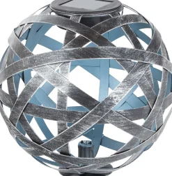 TrendLine LED Solarkugel silber-blau 18 cm mit Erdspieß