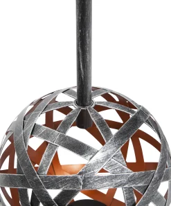 TrendLine LED Solarkugel silber-kupfer 18 cm mit Erdspieß