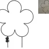 TrendLine LED-Stecker Blüte Eisen 82 x 59 cm schwarz warmweiß