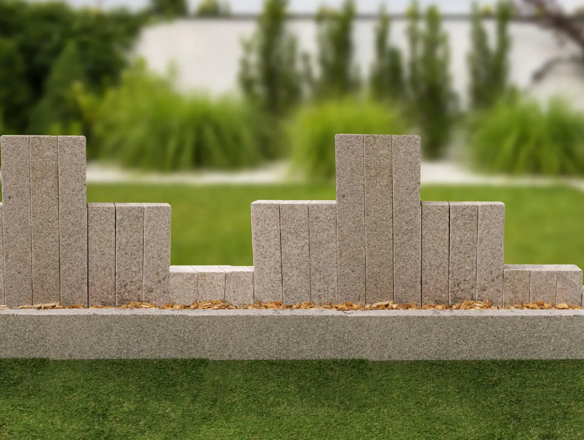 TrendLine Palisade Granit 75 x 10 x 10 cm grau geflammt