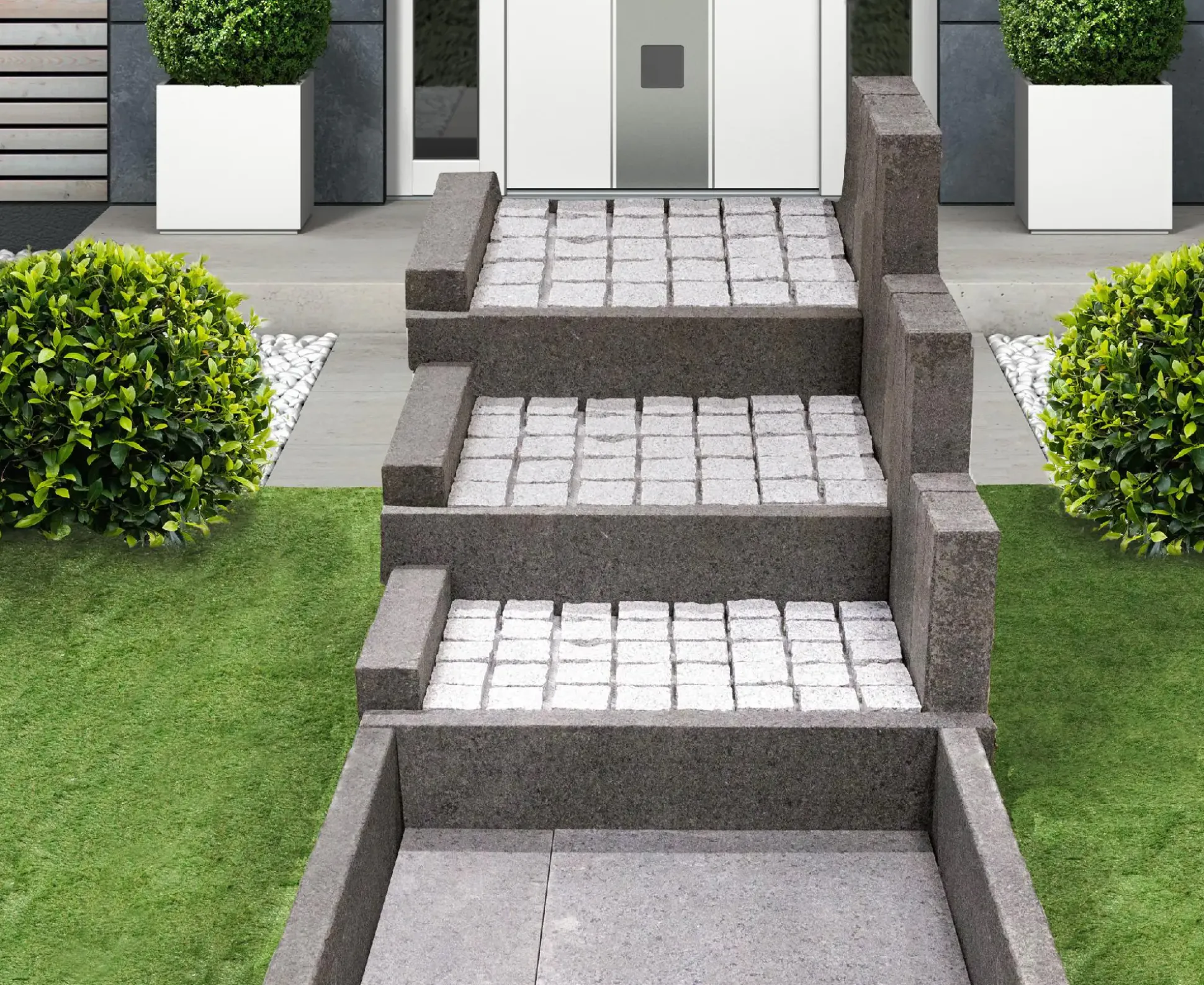 TrendLine Palisade Granit 75 x 10 x 10 cm grau geflammt