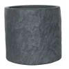 TrendLine Pflanztopf Ø 18 x 18 cm grau Schieferoptik