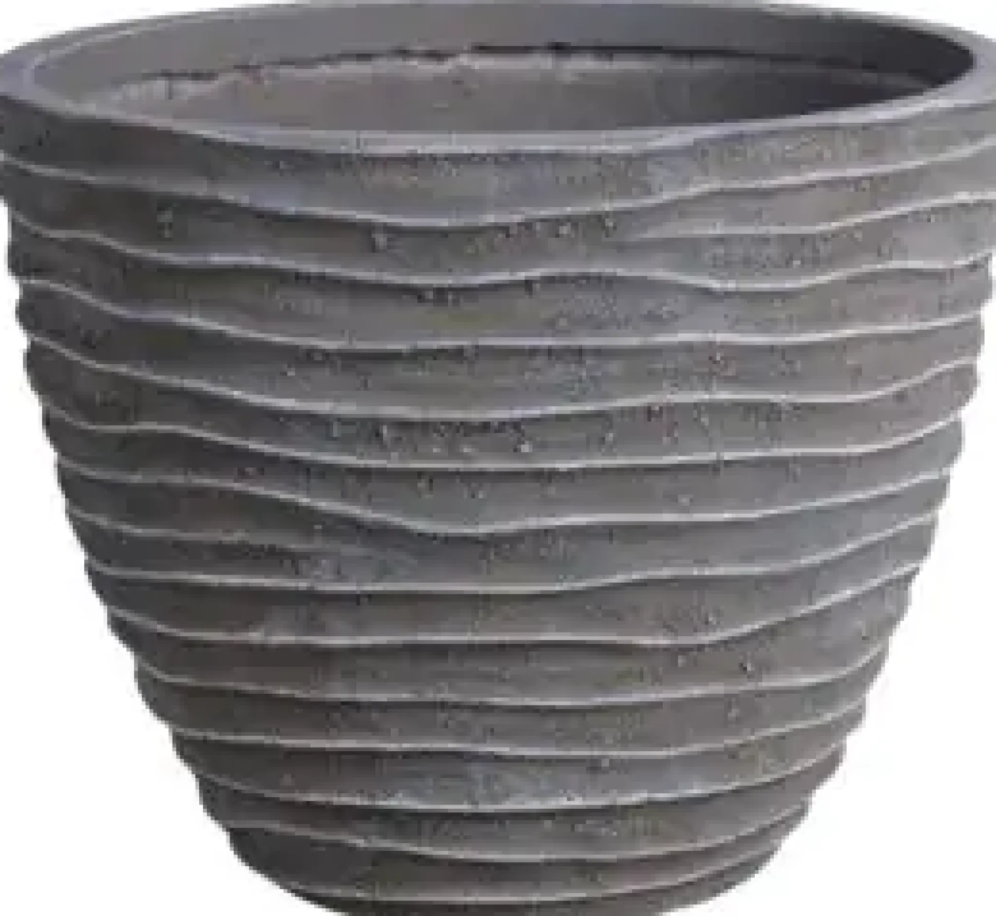 TrendLine Pflanztopf Ø 31,5 x 24,8 cm grau gerillt