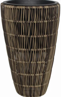 TrendLine Polyrattan Pflanztopf Ø26x42cm mit Einsatz