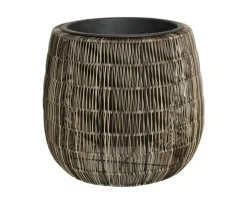 TrendLine Polyrattan Pflanztopf Ø 45 x 40 cm braun