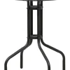 TrendLine Tisch Venezia Ø 60 cm, Höhe:70 cm, rund, schwarz/Glas
