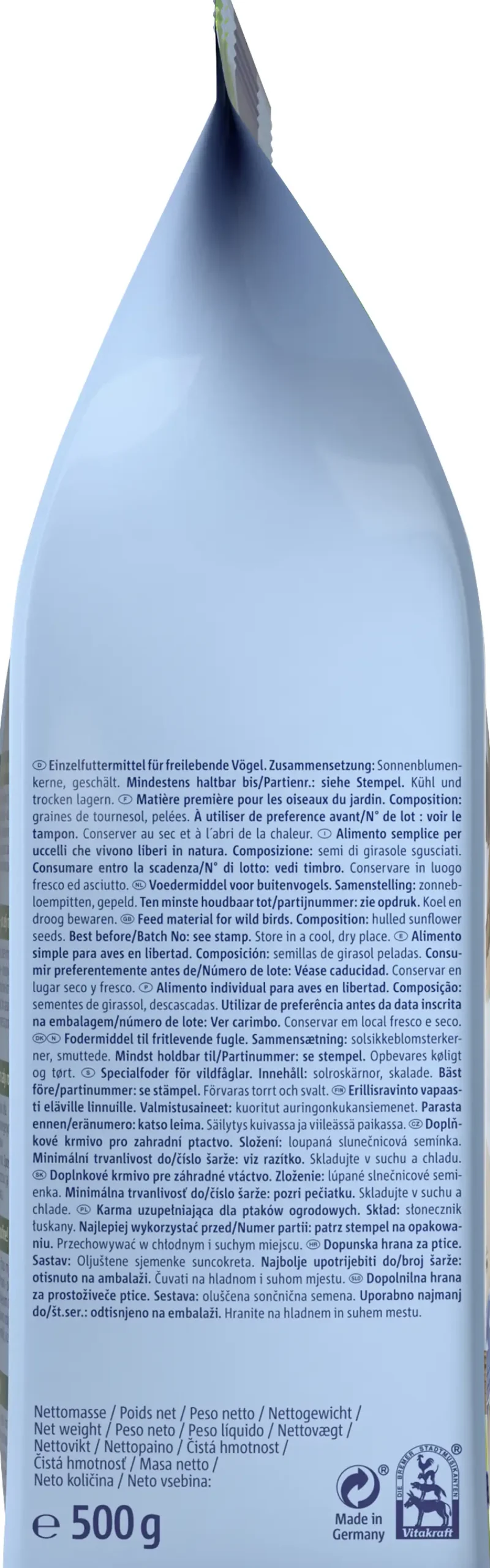 Vitakraft VitaGarden Sonnenblummenkerne Vögel geschält 500 g