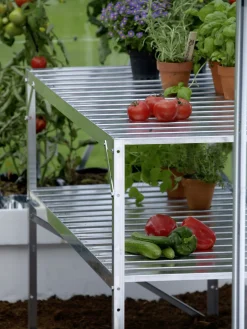 Vitavia Alutisch 121 x 54 x 76 cm aluminium 2 Ablagen
