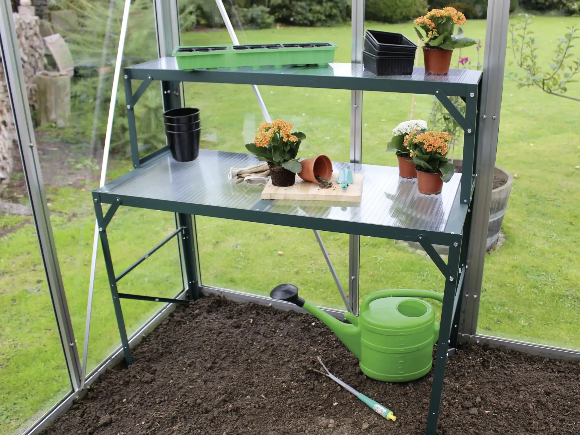 Vitavia Alu-Tischaufsatz 121 x 28 x 39 cm smaragd 16 mm HPK