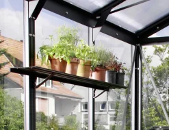 Vitavia Alu-Wandregal 122 x 15 cm schwarz