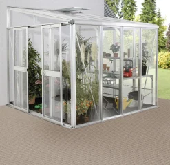 Vitavia Anlehngewächshaus Nachrüstset Helena 7000 aluminium 3 mm ESG
